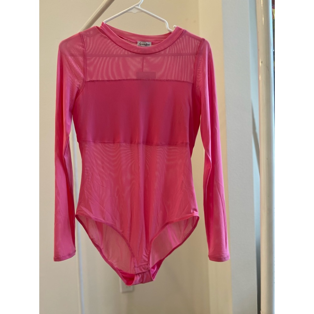 NWT Hot Pink Mesh BodySuit